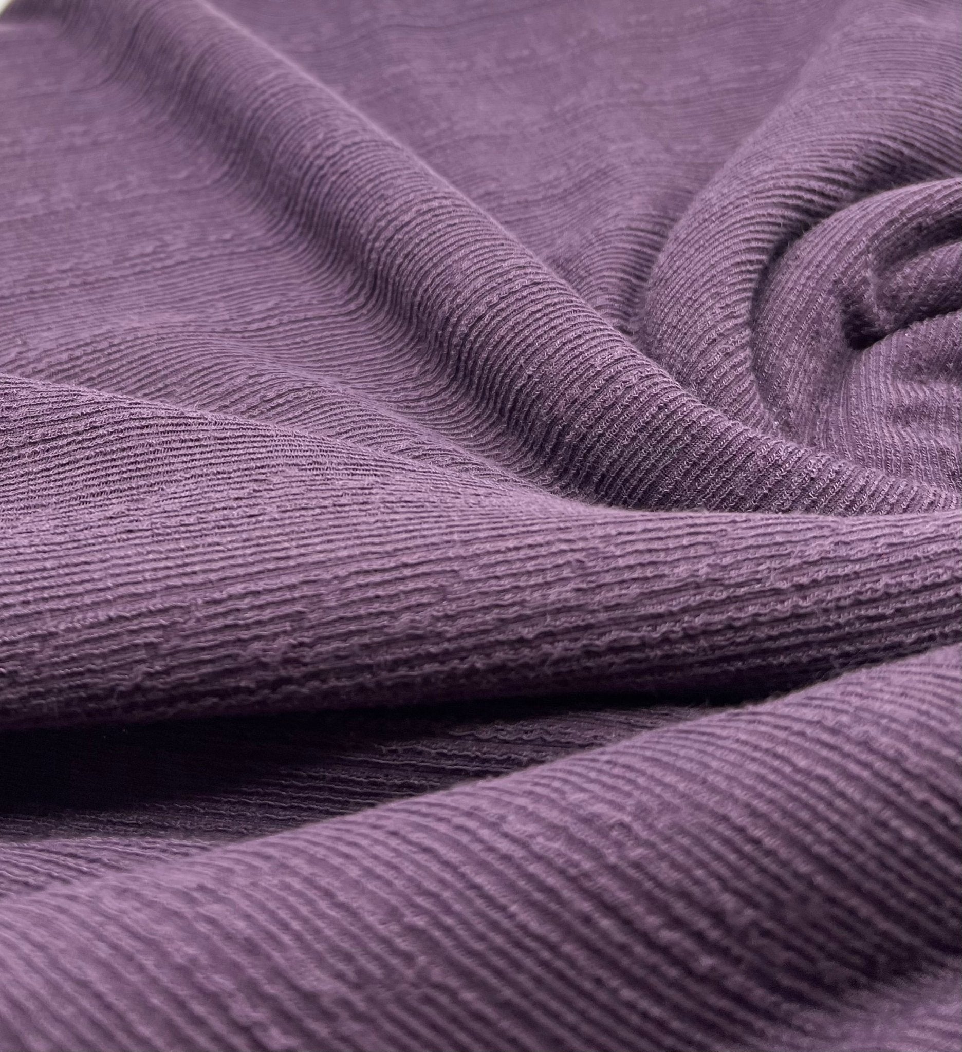 Plum Soft Striped Textured Stretch Fabric - T9 Fabrics