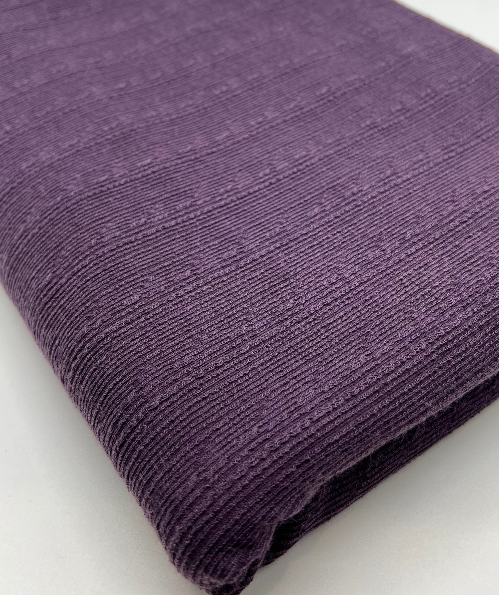 Plum Soft Striped Textured Stretch Fabric - T9 Fabrics