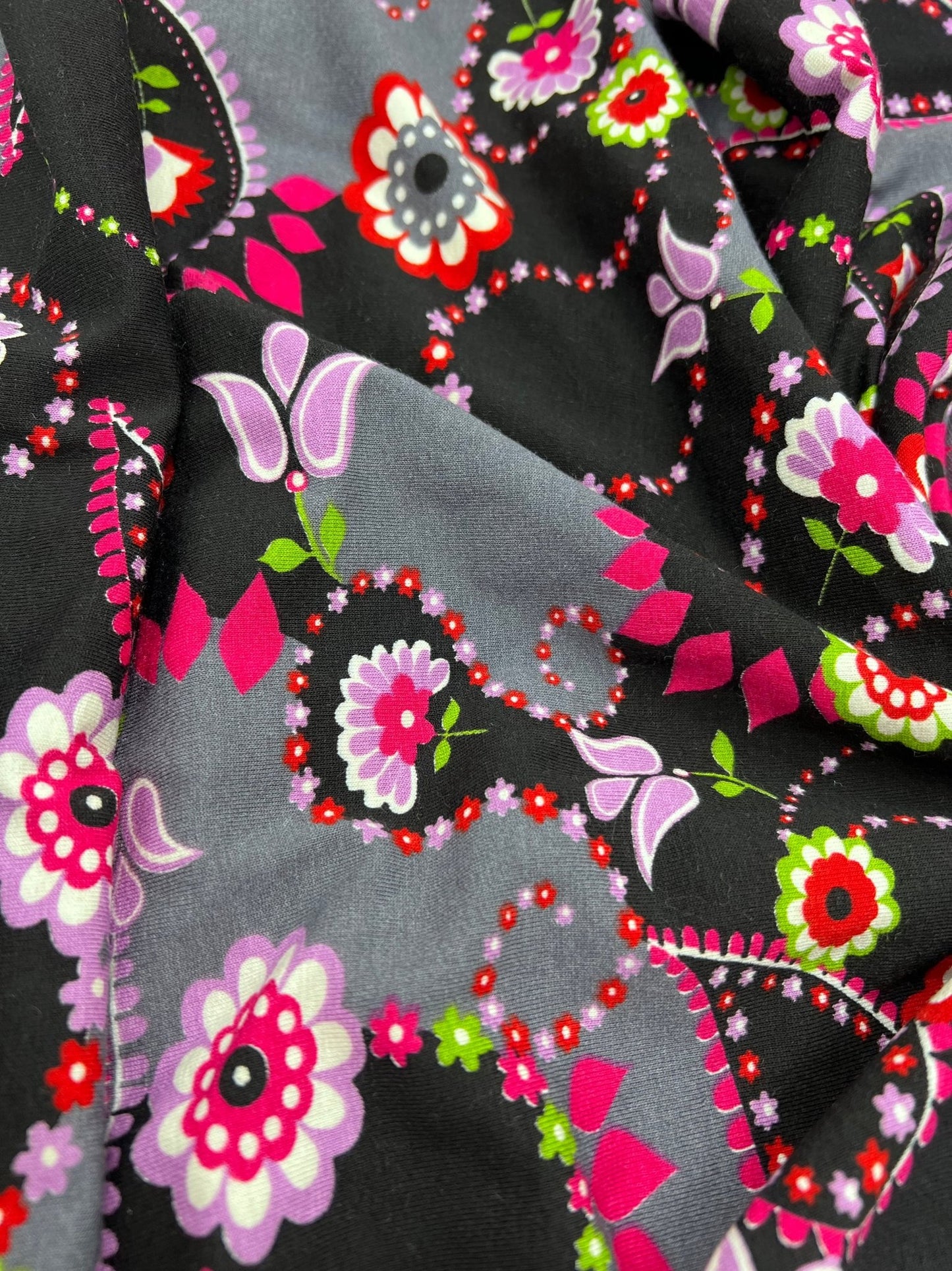 Premium Thick Floral Print Viscose Elastane Fabric - T9 Fabrics