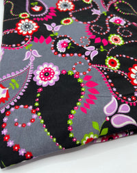 Premium Thick Floral Print Viscose Elastane Fabric - T9 Fabrics