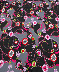 Premium Thick Floral Print Viscose Elastane Fabric - T9 Fabrics