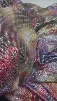 Multi Colour Lightweight Sparkle Stretch Fabric