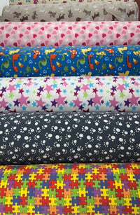 Printed Anti - Pil Polar Fleece Fabric (150cm Wide) Washable Blanket Loungewear - T9 Fabrics