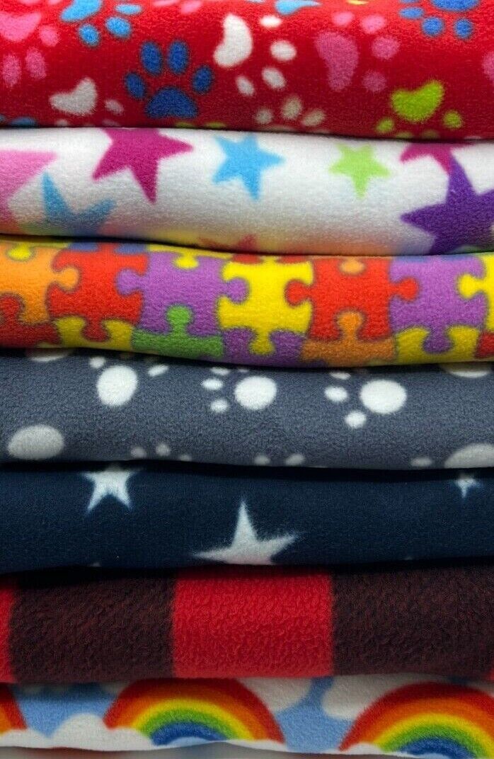 Printed Anti - Pil Polar Fleece Fabric (150cm Wide) Washable Blanket Loungewear - T9 Fabrics