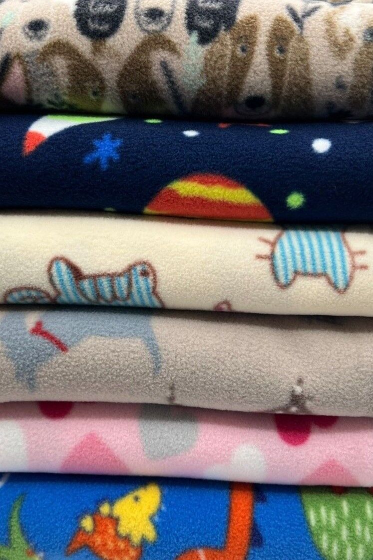 Printed Anti - Pil Polar Fleece Fabric (150cm Wide) Washable Blanket Loungewear - T9 Fabrics