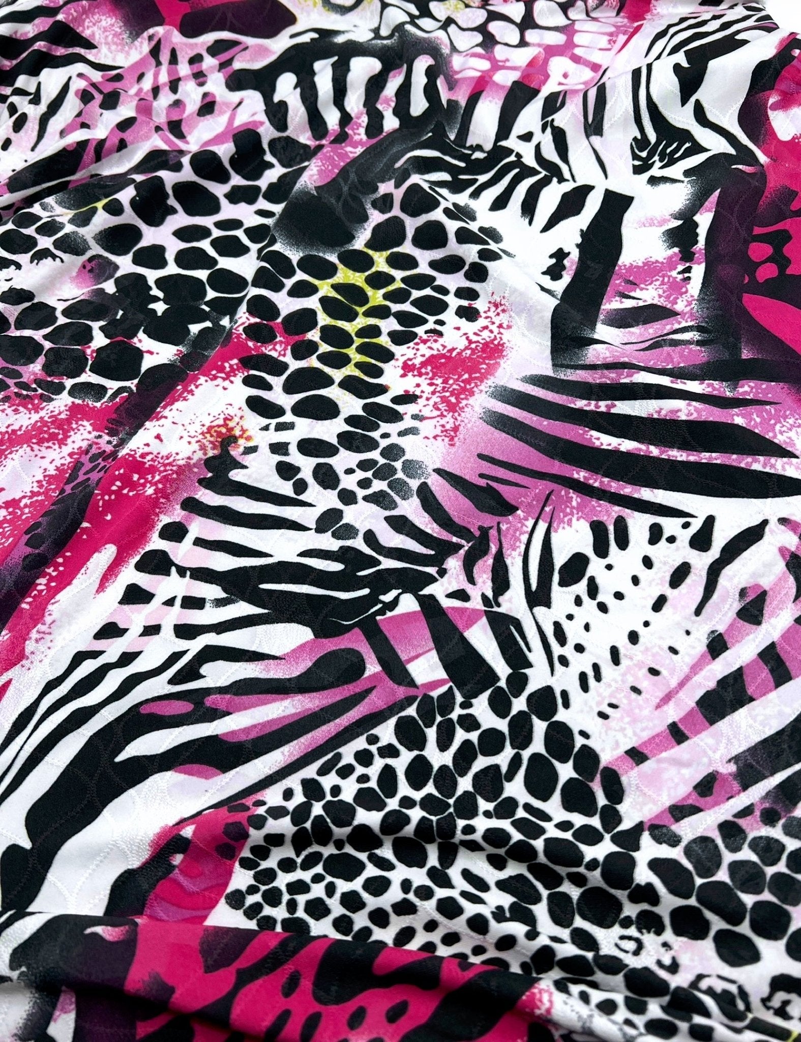Purple Animal Mix Print Soft Touch 4 Way Stretch Fabric - T9 Fabrics