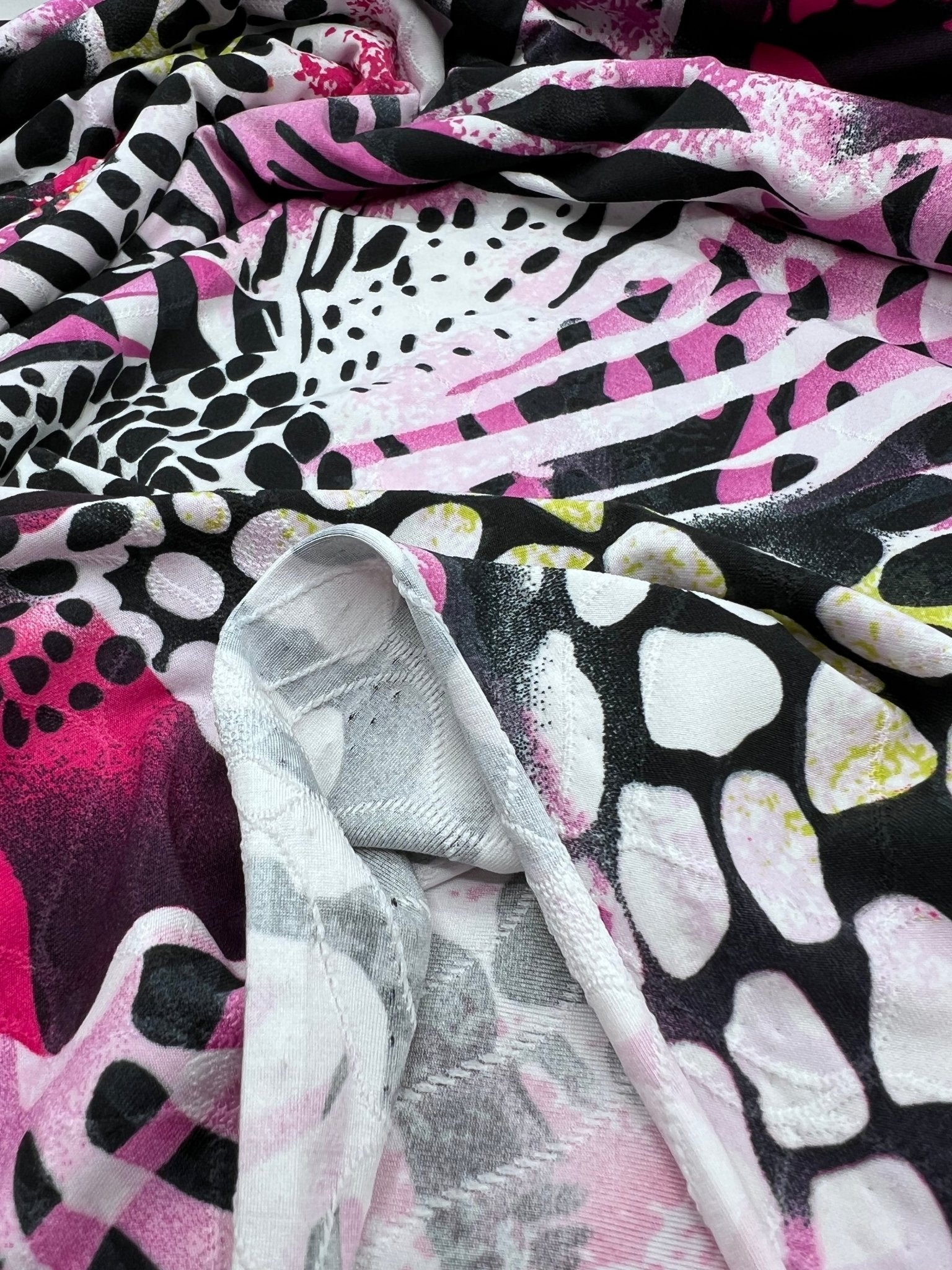 Purple Animal Mix Print Soft Touch 4 Way Stretch Fabric - T9 Fabrics