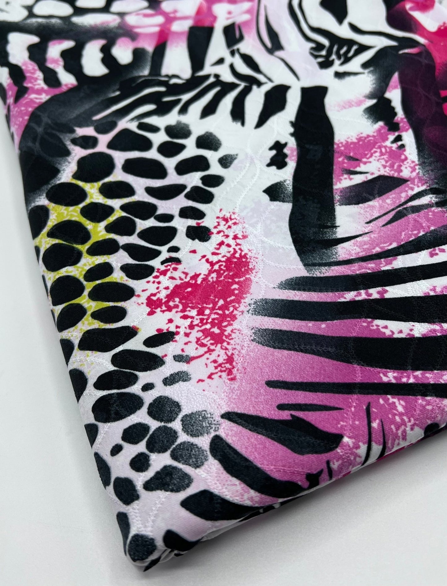 Purple Animal Mix Print Soft Touch 4 Way Stretch Fabric - T9 Fabrics