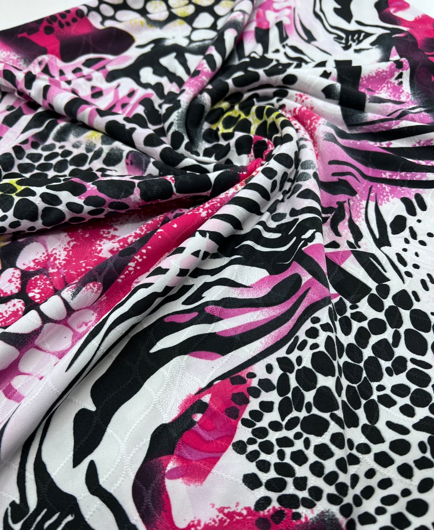 Purple Animal Mix Print Soft Touch 4 Way Stretch Fabric - T9 Fabrics