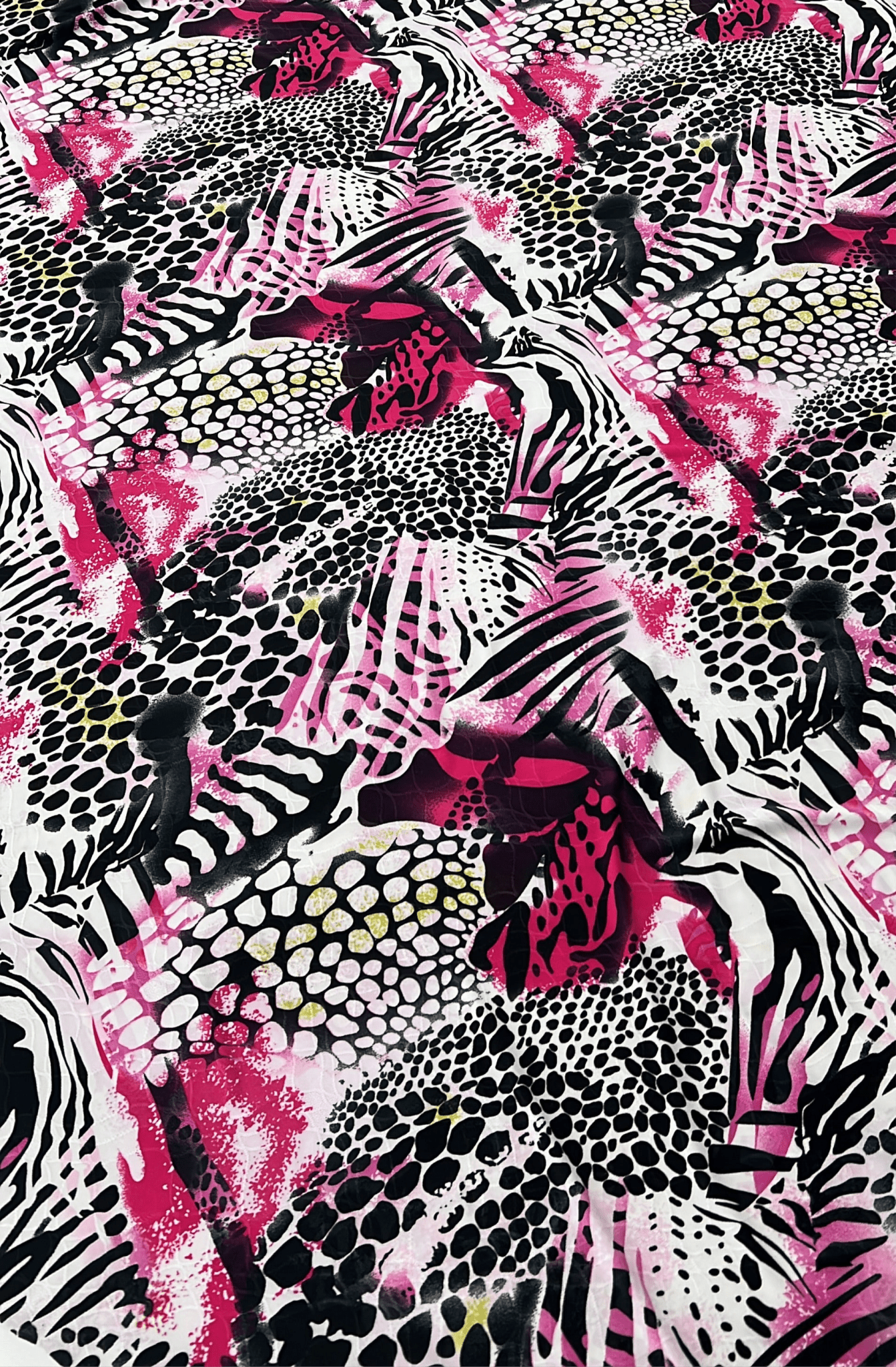 Purple Animal Mix Print Soft Touch 4 Way Stretch Fabric - T9 Fabrics