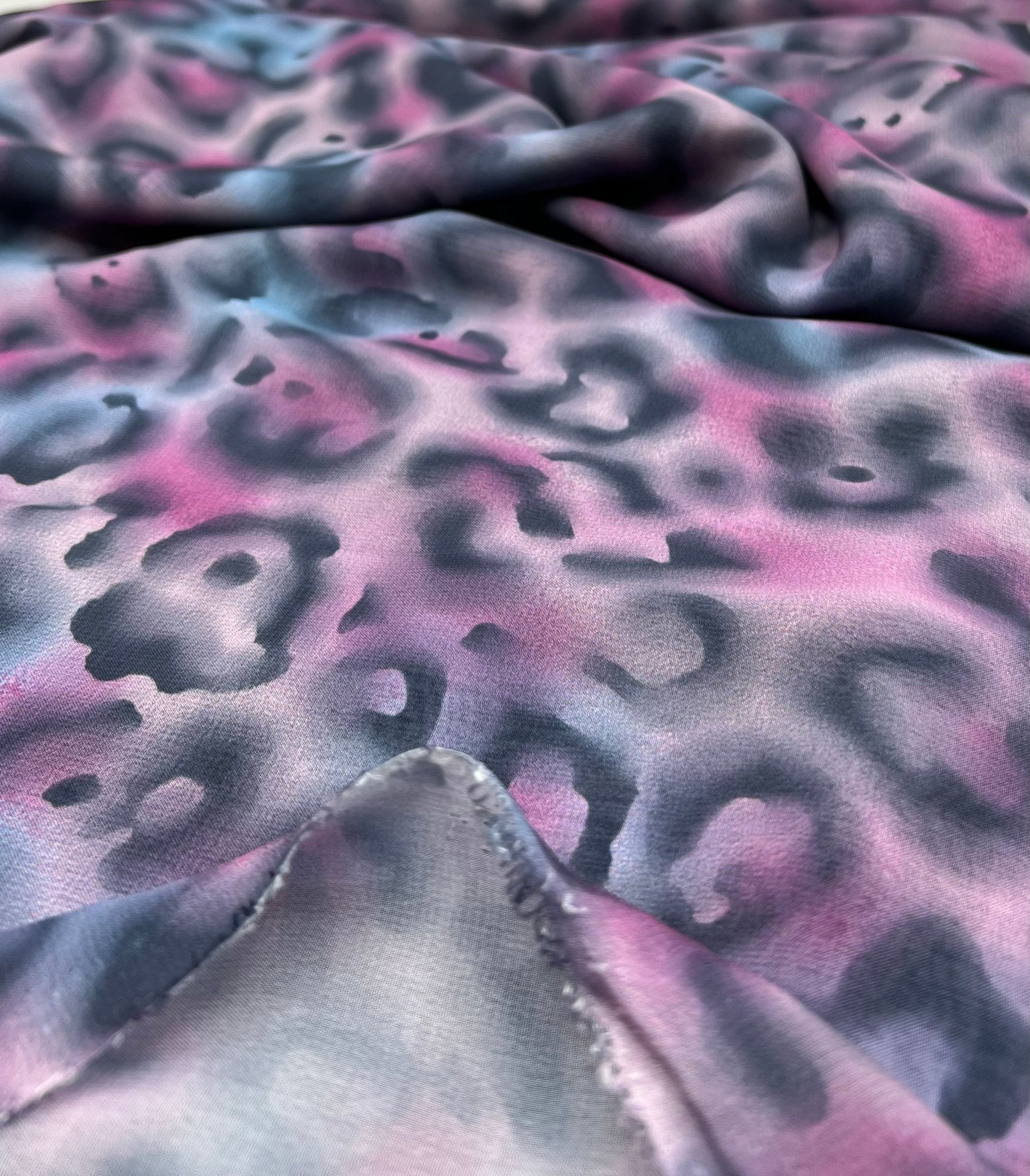 Purple Animal Mix Printed Chiffon Dress Fabric - T9 Fabrics