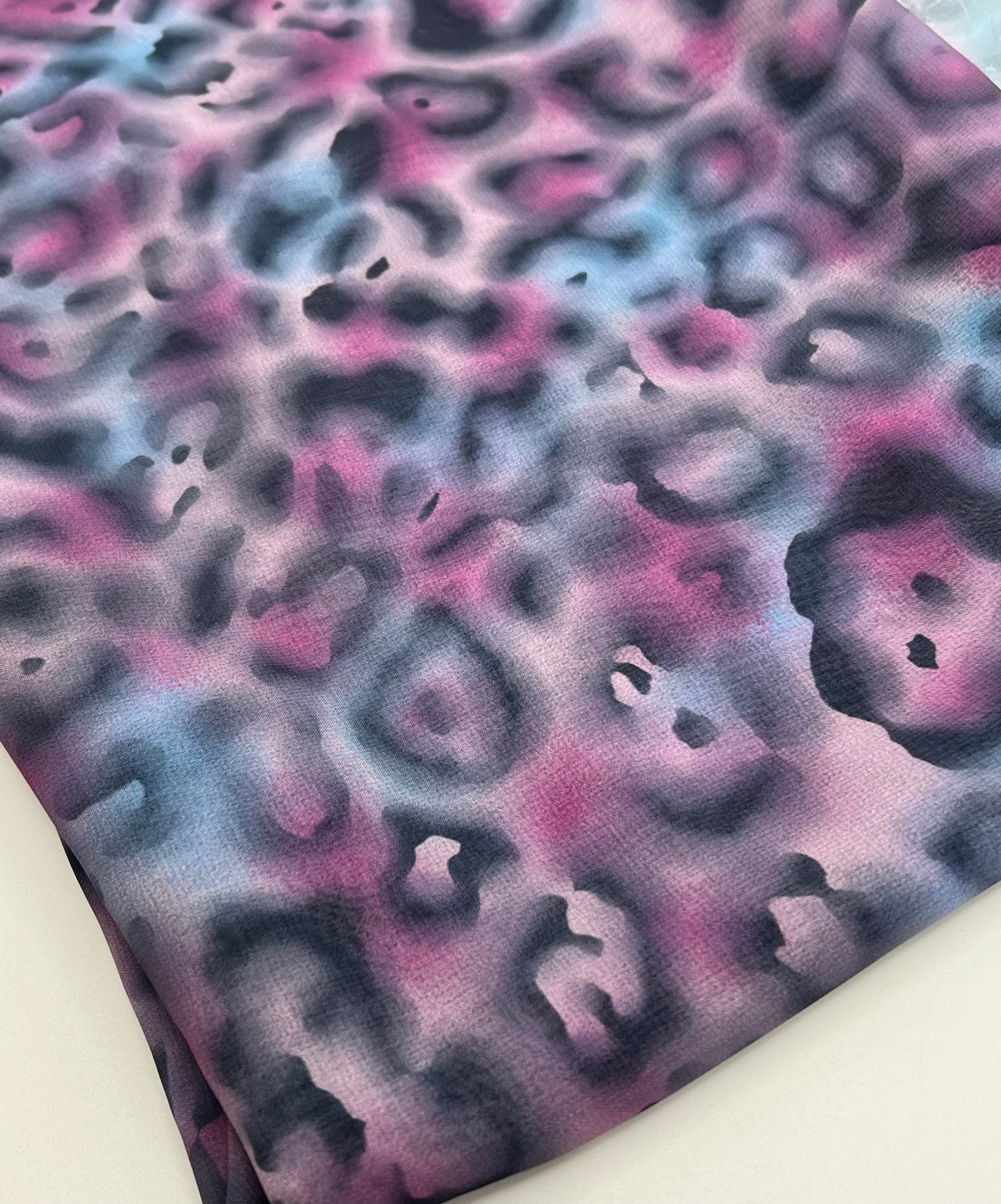 Purple Animal Mix Printed Chiffon Dress Fabric - T9 Fabrics