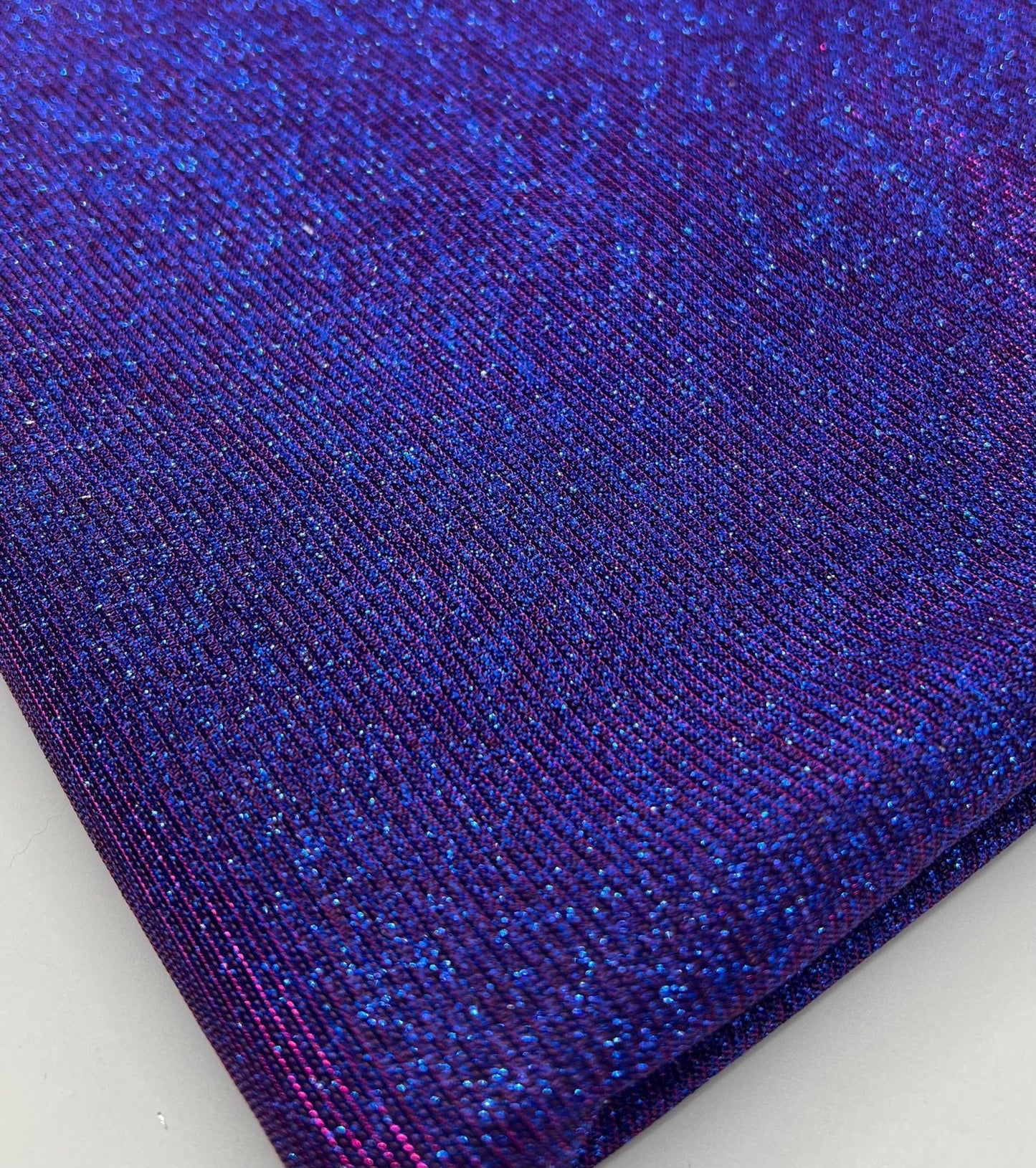 Purple Blue 2 Tone Glitter Detail Sparkle Metallic Stretch Knit Fabric - T9 Fabrics