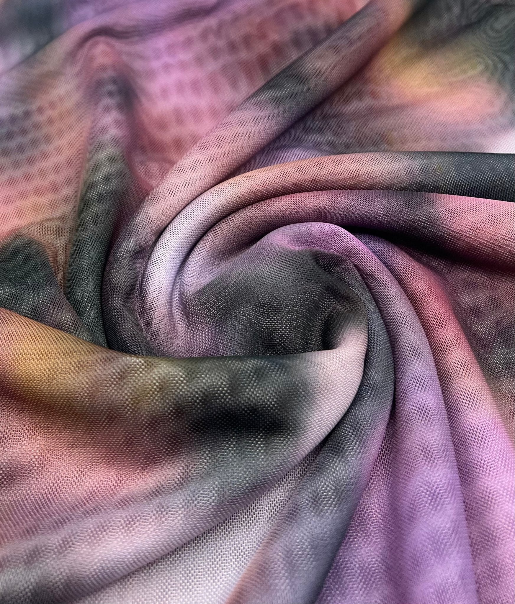 Purple Blur Mix Print Mesh Fabric Stretch - T9 Fabrics
