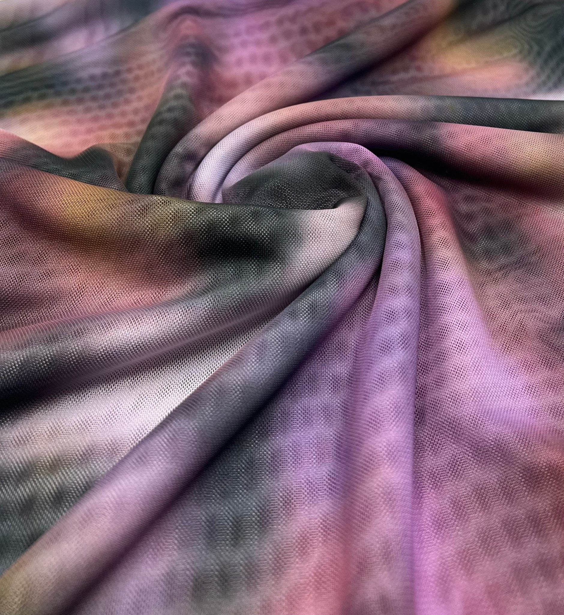 Purple Blur Mix Print Mesh Fabric Stretch - T9 Fabrics