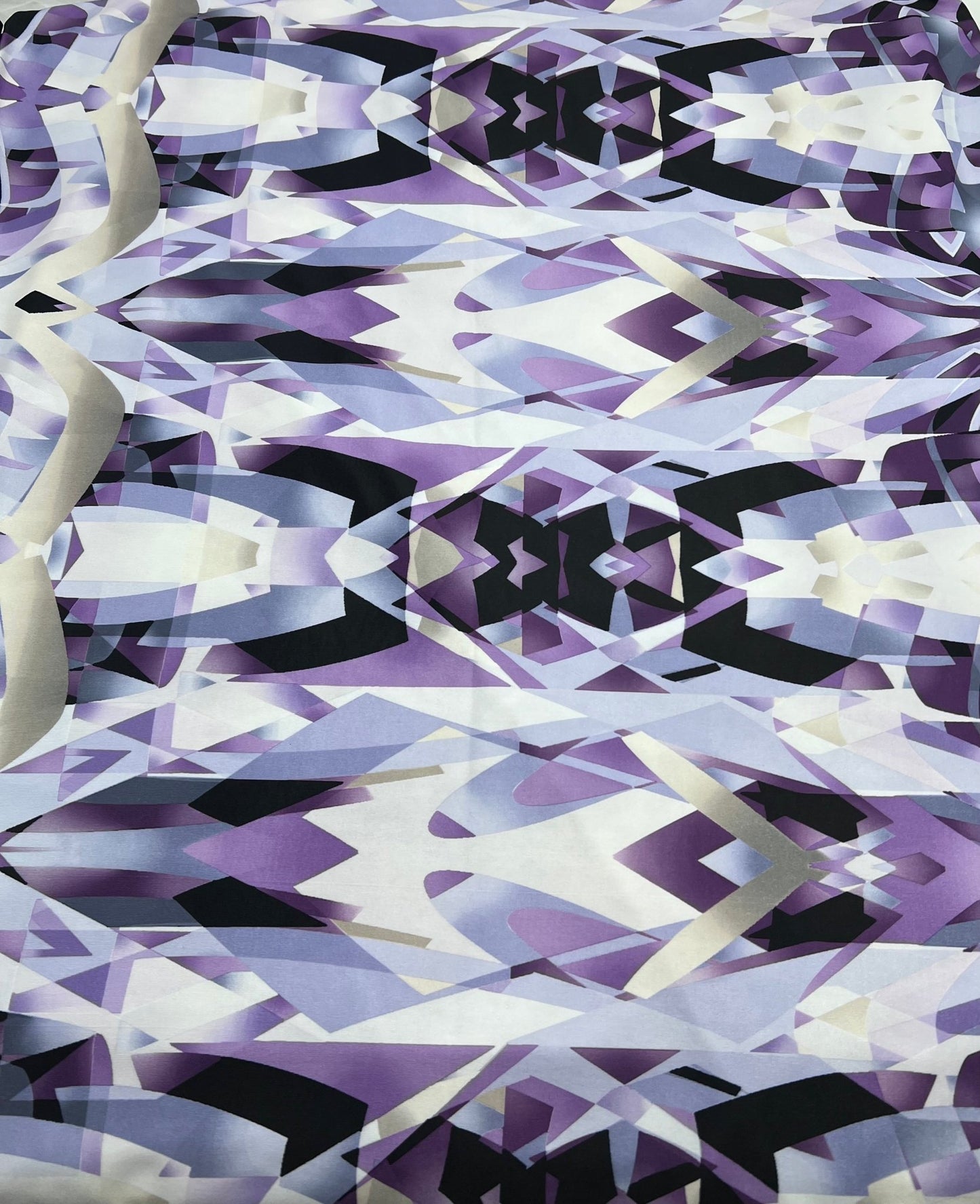 Purple Geo Print Soft Touch Stretch Fabric - T9 Fabrics