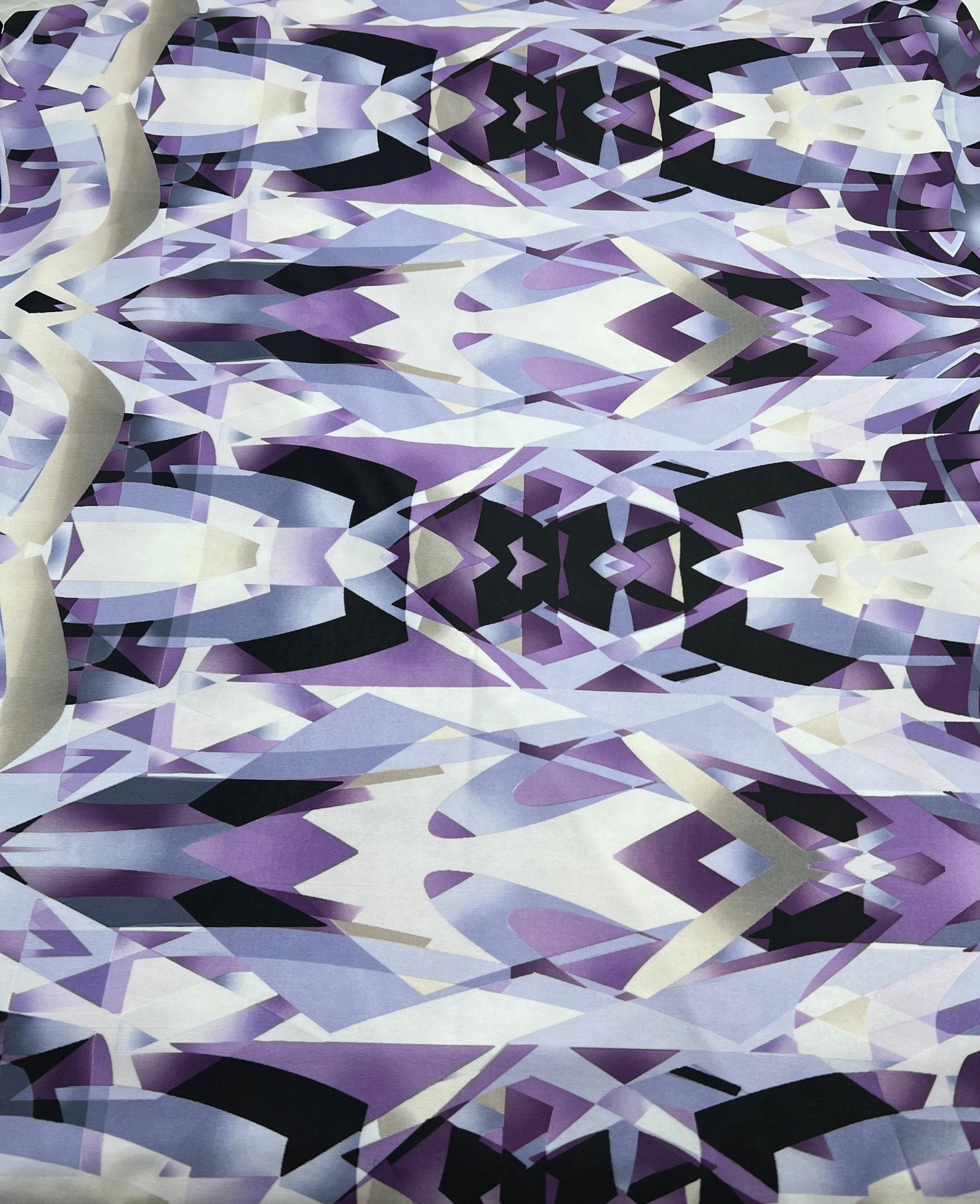 Purple Geo Print Soft Touch Stretch Fabric - T9 Fabrics