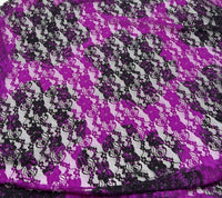 Purple Mix Floral Lace Fabric Stretch - T9 Fabrics