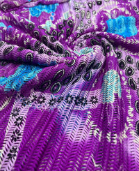 Purple Mix Knitted Slash Textured 4 Way Stretch Fabric - T9 Fabrics