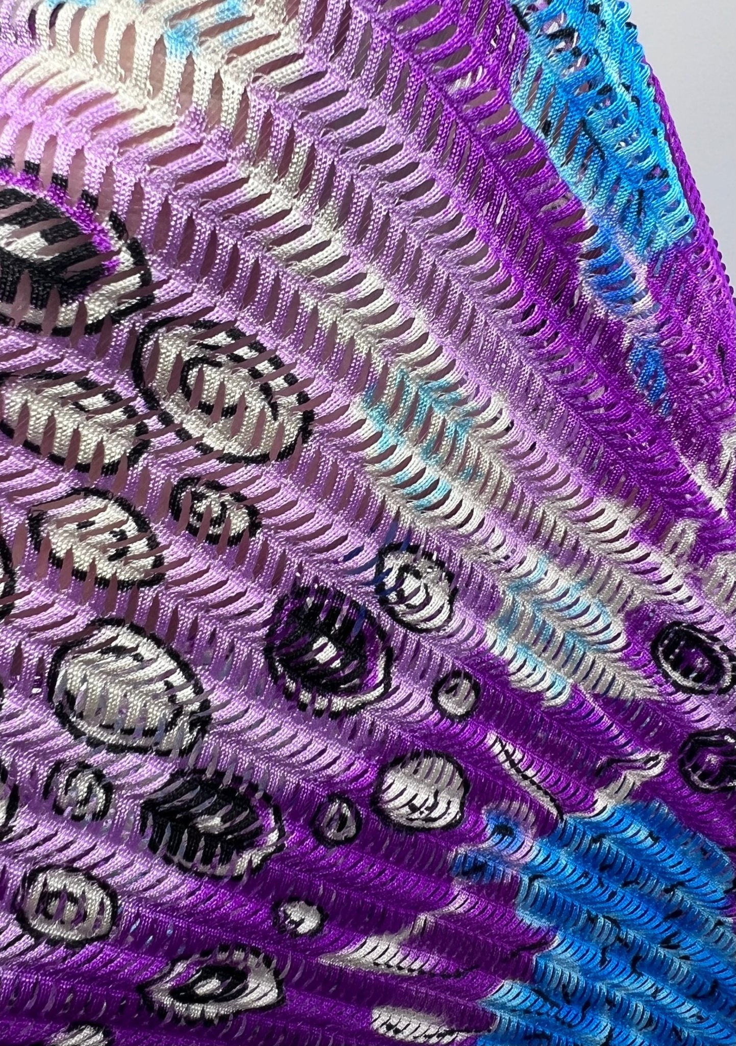 Purple Mix Knitted Slash Textured 4 Way Stretch Fabric - T9 Fabrics