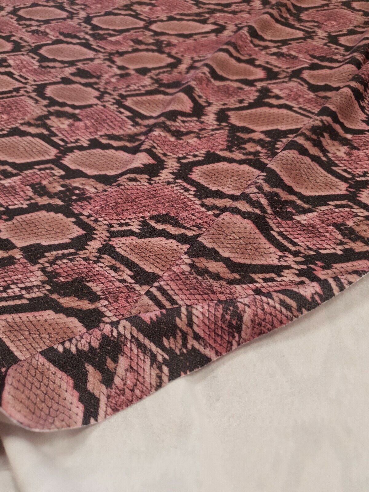 Purple Snakeskin Print Lightweight Jersey Crepe Fabric 4 Way Stretch - T9 Fabrics