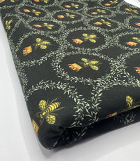 Queen Bee Print French Terry Loopback Fabric - T9 Fabrics