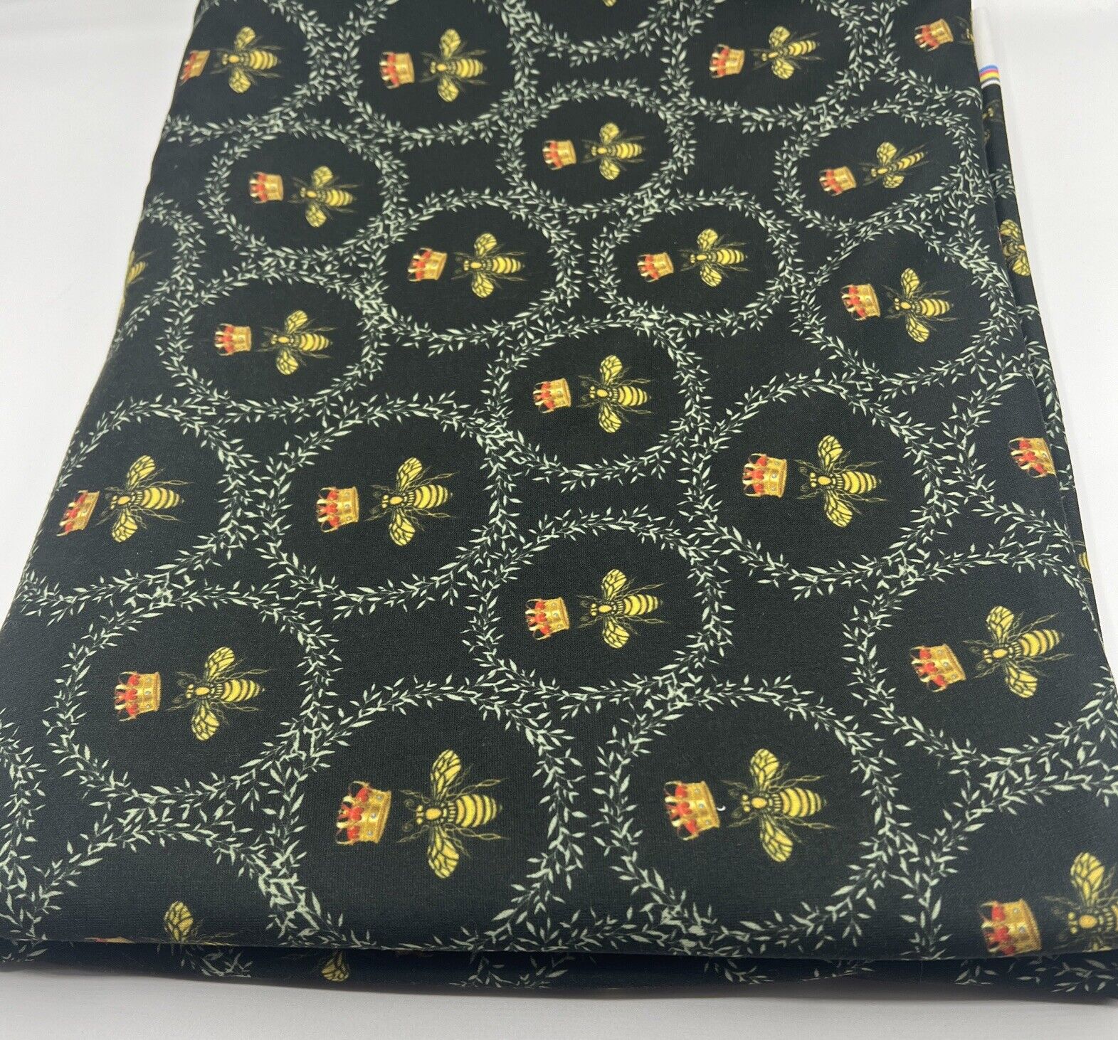 Queen Bee Print French Terry Loopback Fabric - T9 Fabrics