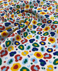 Rainbow Leopard Cotton Stretch Jersey 200 GSM 95/5 Lycra 4 Way Stretch - T9 Fabrics