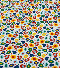 Rainbow Leopard Cotton Stretch Jersey 200 GSM 95/5 Lycra 4 Way Stretch - T9 Fabrics