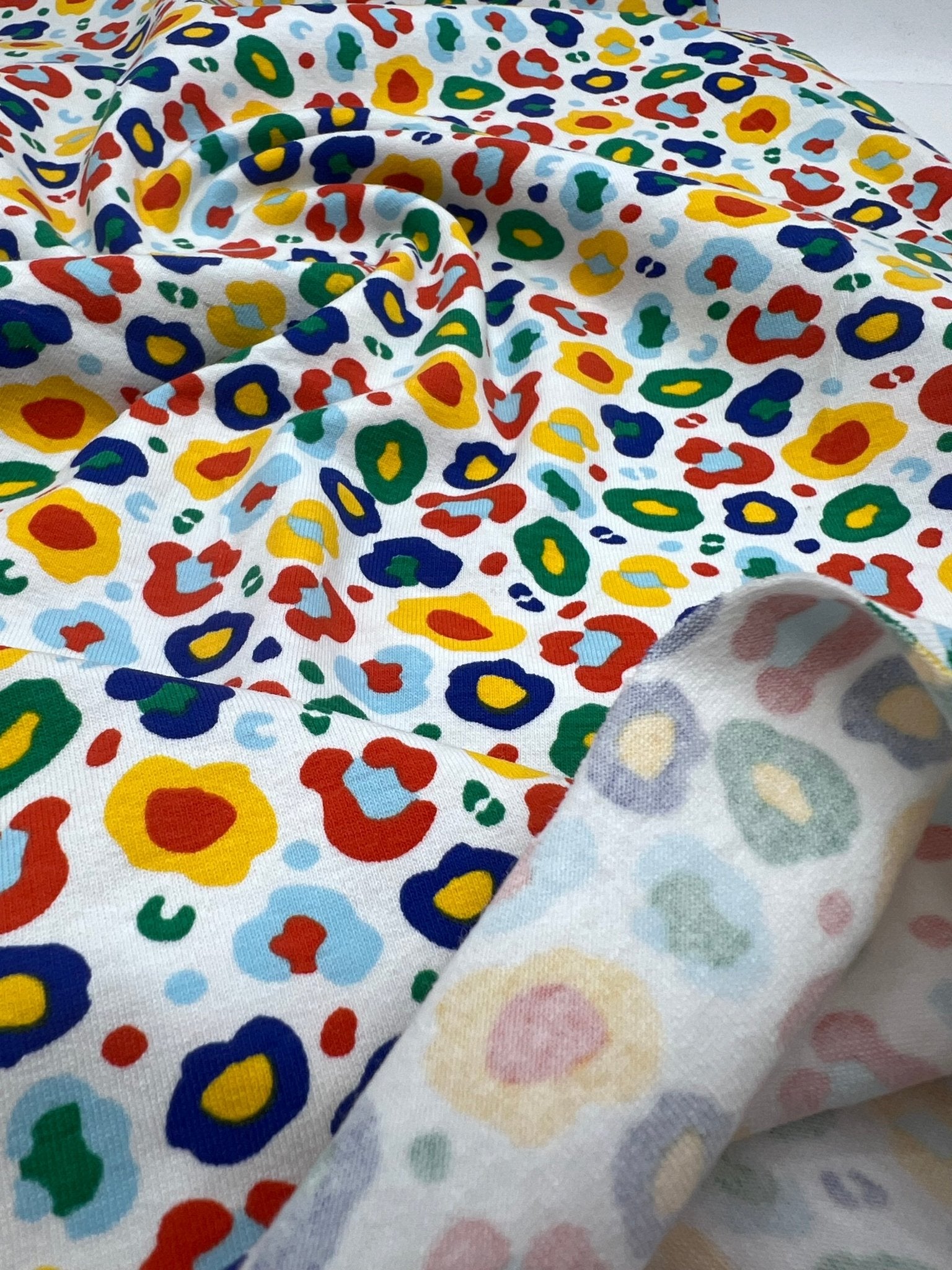 Rainbow Leopard Cotton Stretch Jersey 200 GSM 95/5 Lycra 4 Way Stretch - T9 Fabrics