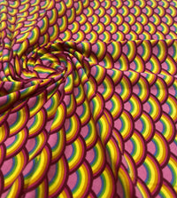 Rainbow Scales Cotton Stretch Jersey 200 GSM 95/5 Lycra 4 Way Stretch - T9 Fabrics