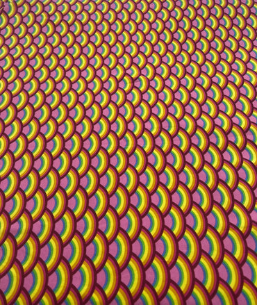 Rainbow Scales Cotton Stretch Jersey 200 GSM 95/5 Lycra 4 Way Stretch - T9 Fabrics