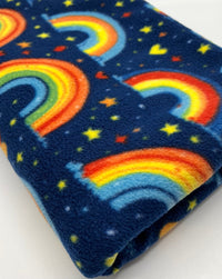 Rainbows Printed Anti - Pil Polar Fleece Fabric Blanket Loungewear - T9 Fabrics