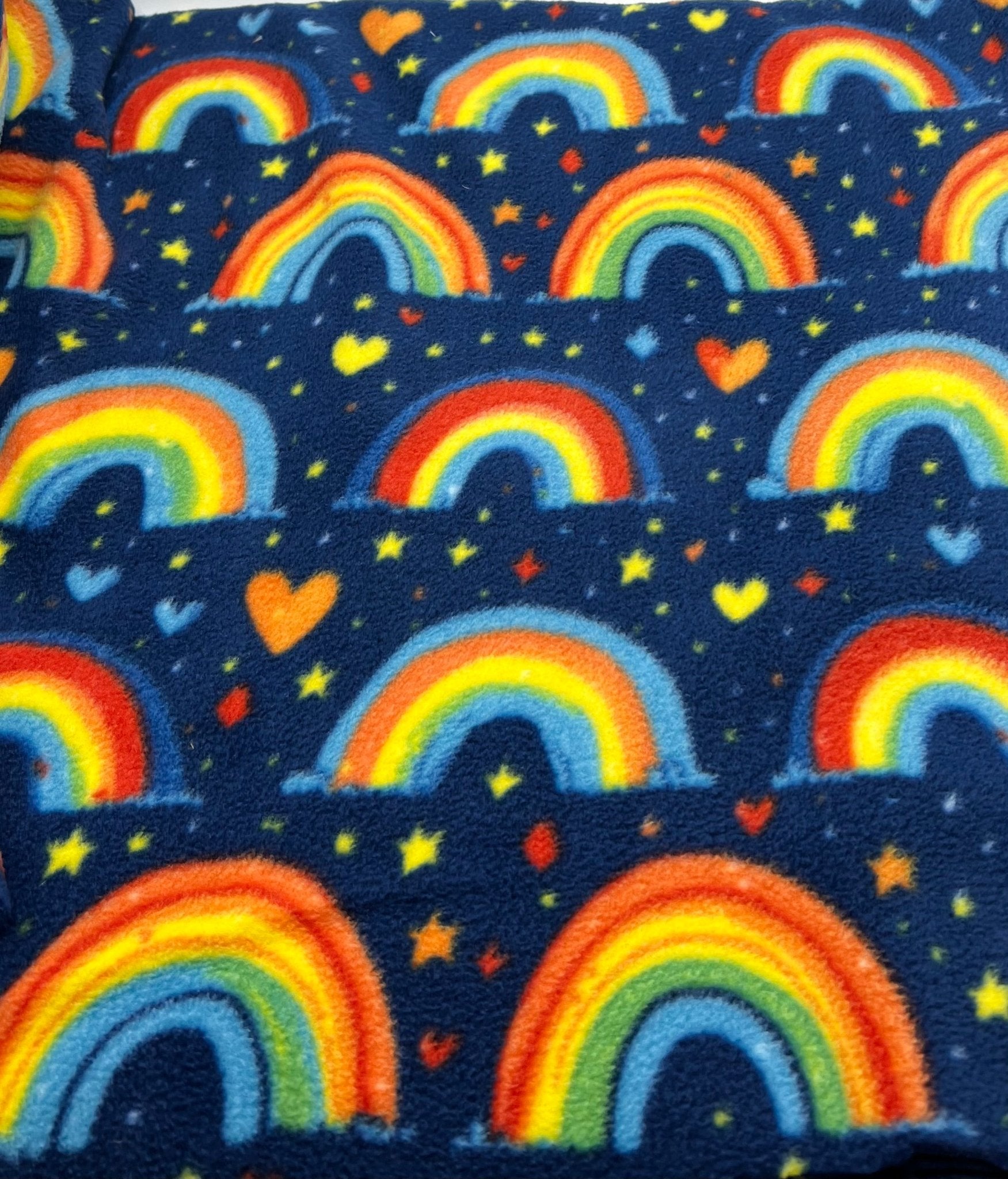 Rainbows Printed Anti - Pil Polar Fleece Fabric Blanket Loungewear - T9 Fabrics
