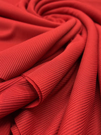 Red 2X1 Fine Rib Stretch Fabric - T9 Fabrics