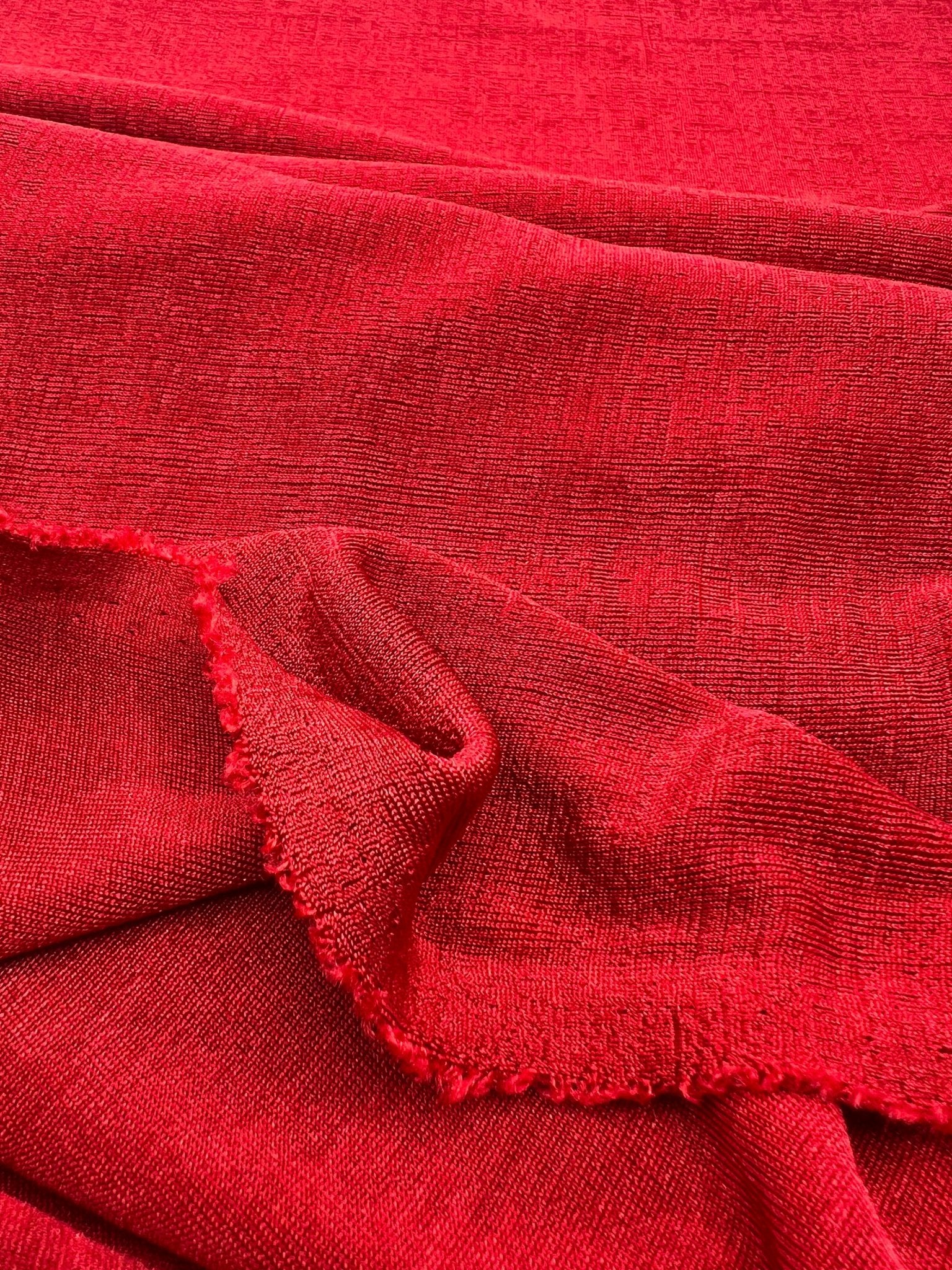 Red Acetate Slinky 4 Way Stretch Fabric - T9 Fabrics