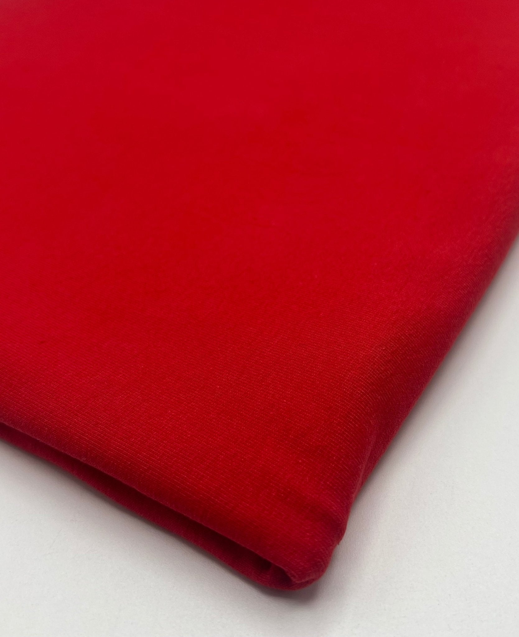 Red Cotton Stretch Jersey 200 GSM 95/5 Lycra 4 Way Stretch - T9 Fabrics