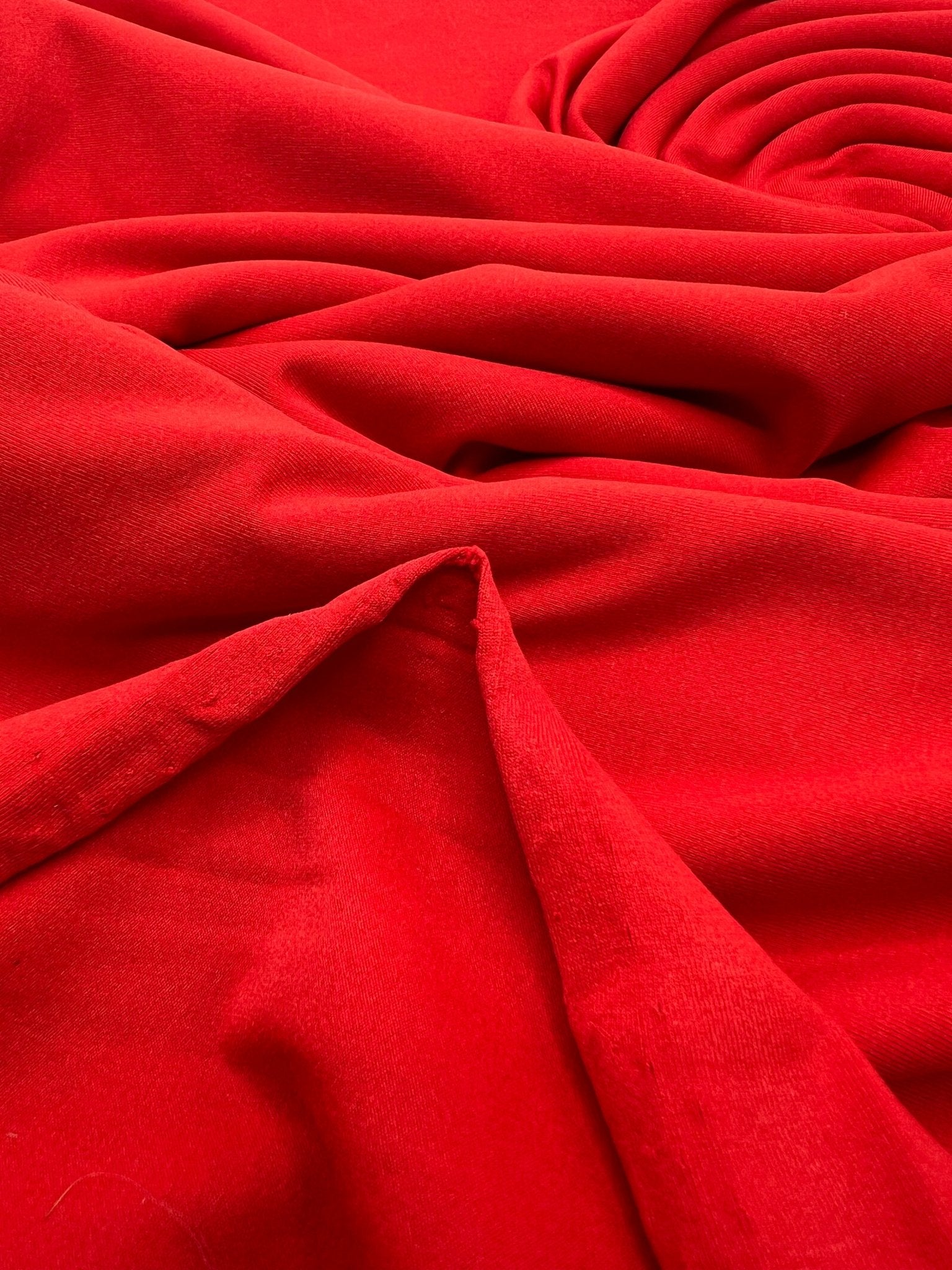 Red Cotton Touch 220GSM 4 Way Stretch Fabric - T9 Fabrics