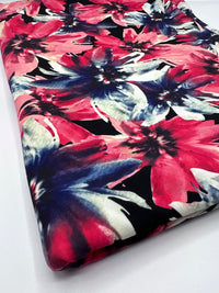 Red Floral ITY Fabric - T9 Fabrics