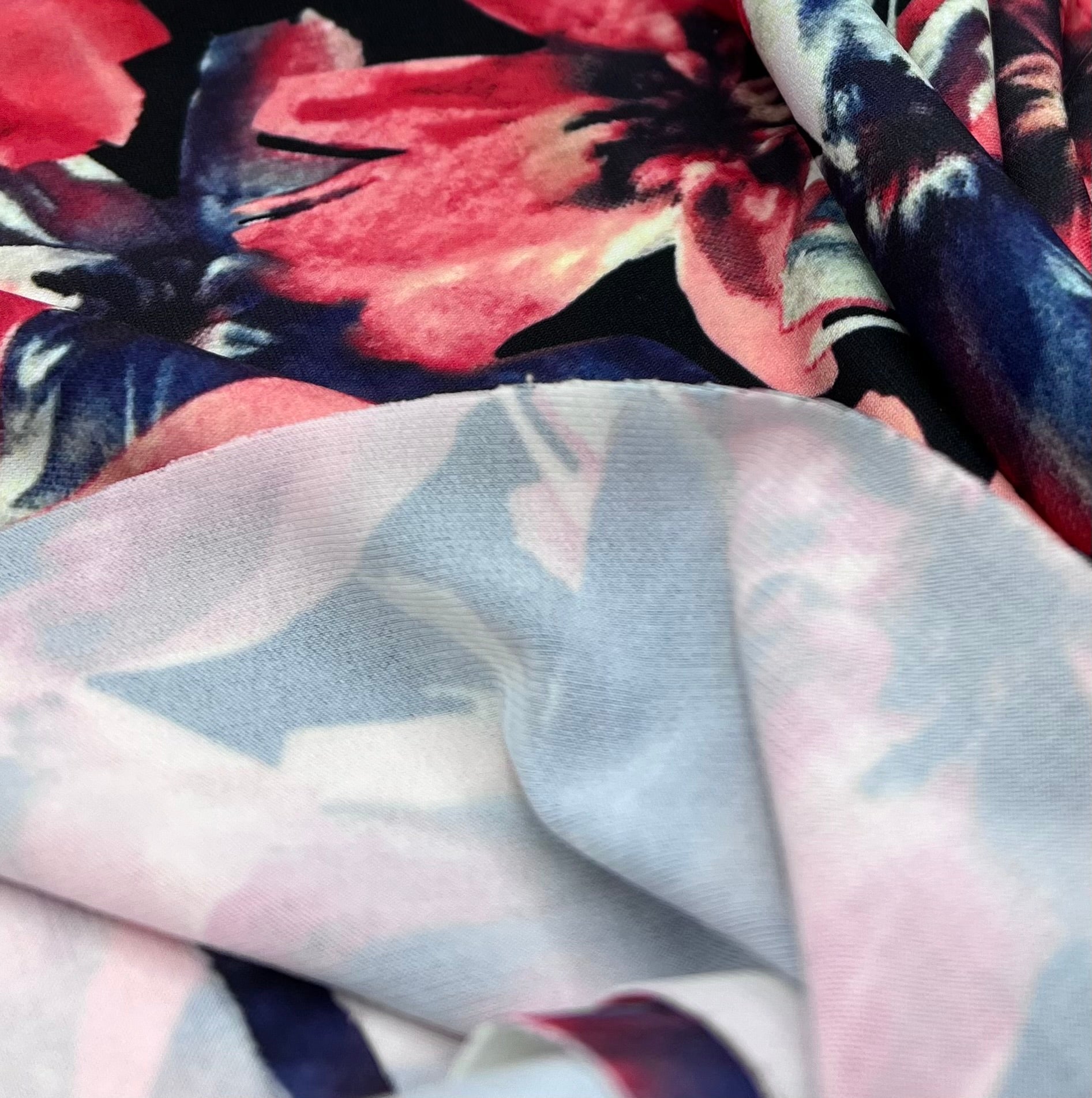 Red Floral ITY Fabric - T9 Fabrics