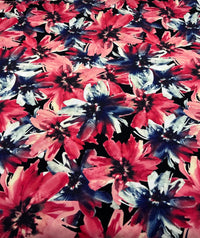 Red Floral ITY Fabric - T9 Fabrics