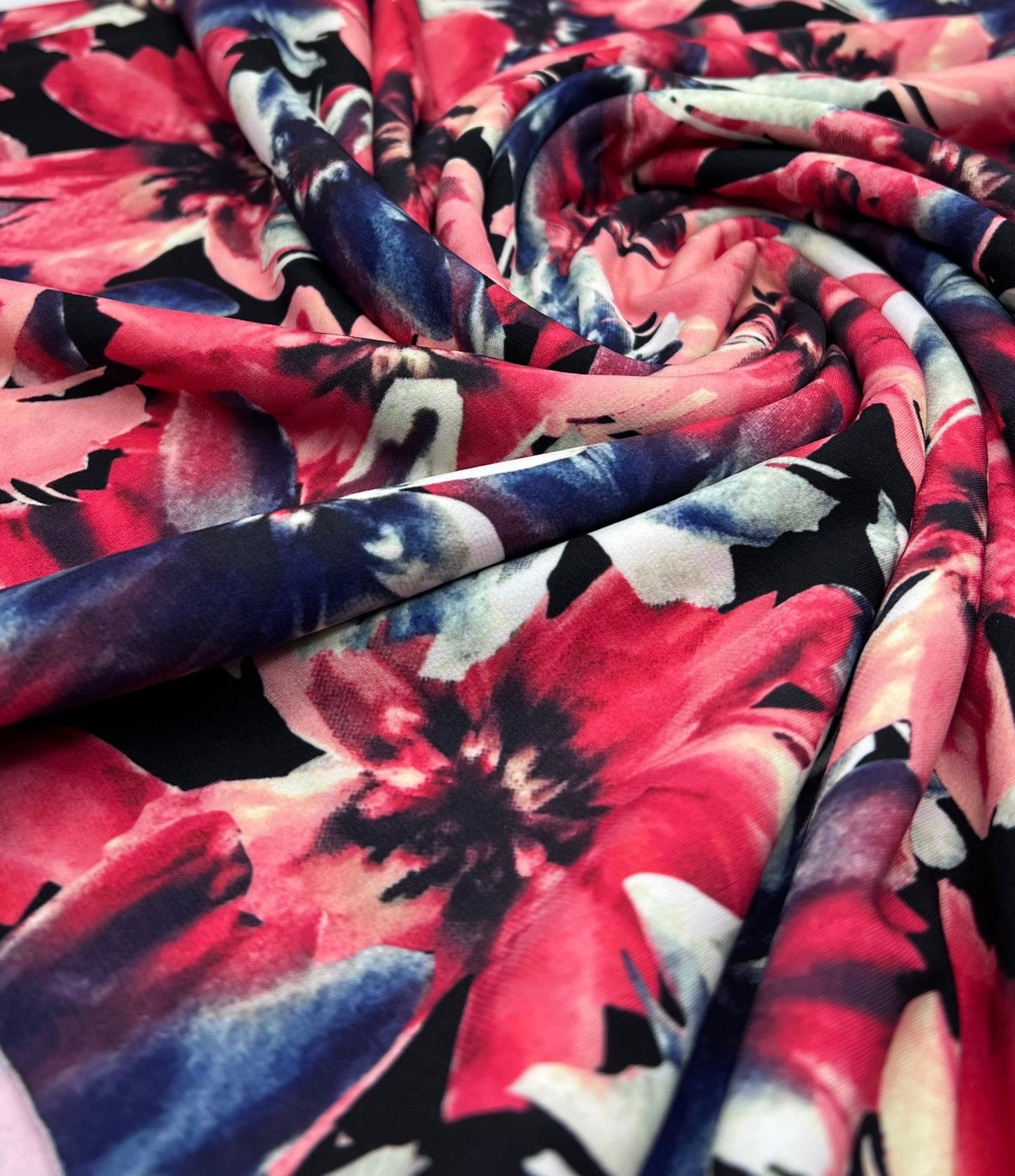 Red Floral ITY Fabric - T9 Fabrics