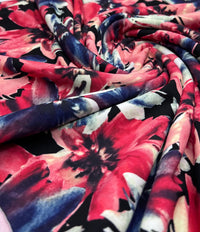 Red Floral ITY Fabric - T9 Fabrics