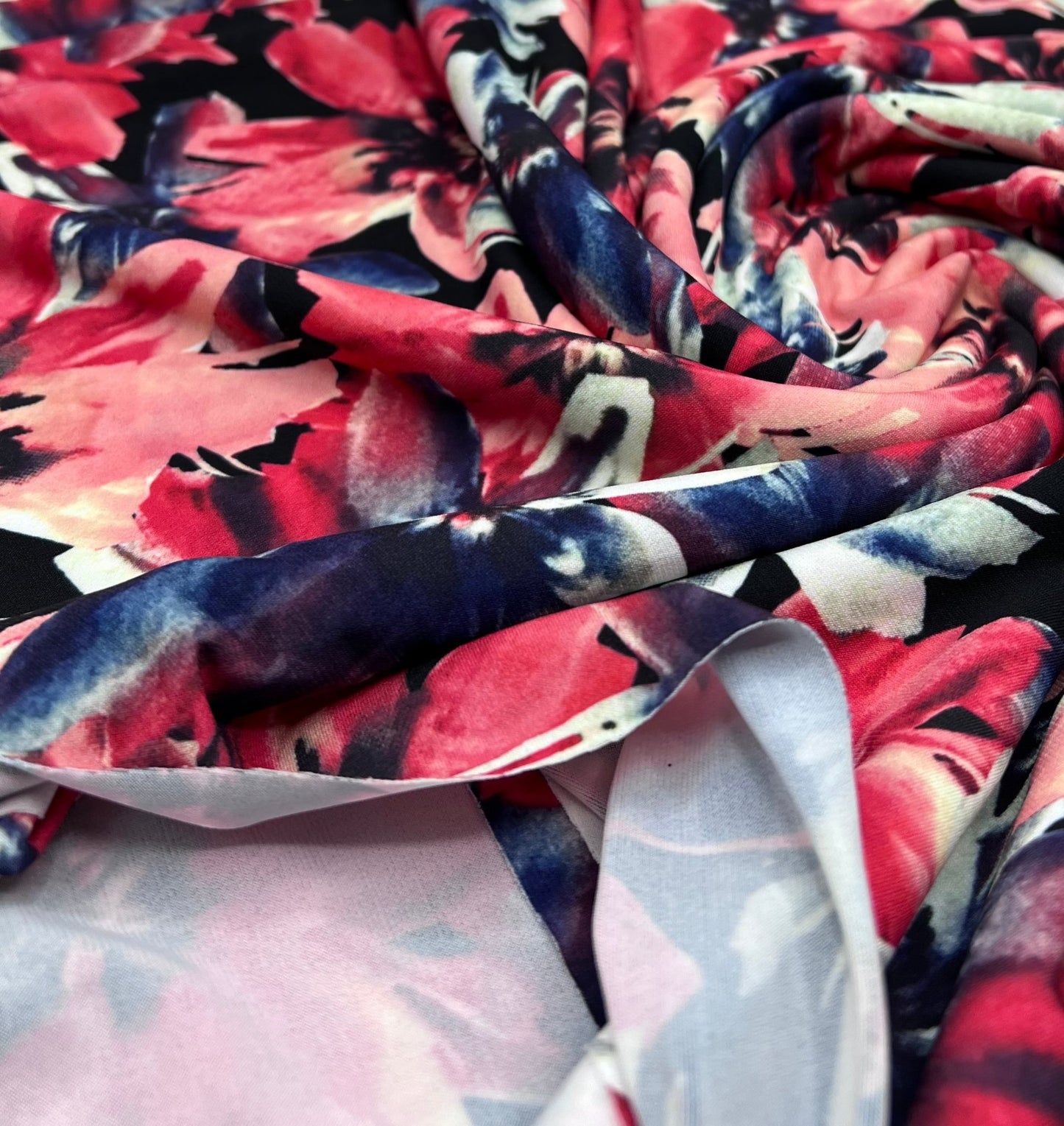 Red Floral ITY Fabric - T9 Fabrics