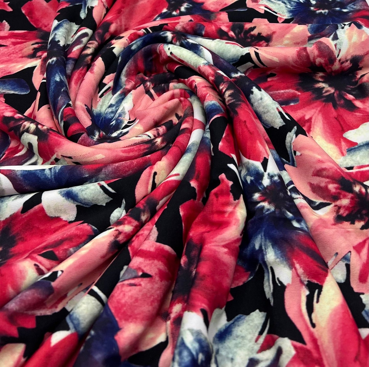 Red Floral ITY Fabric - T9 Fabrics