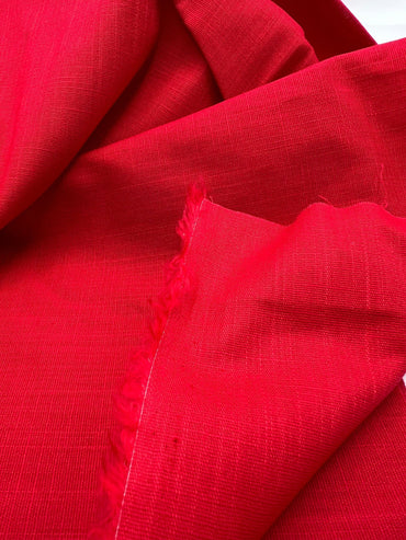 Red Lightweight Cotton/Linen Linen Fabric - T9 Fabrics