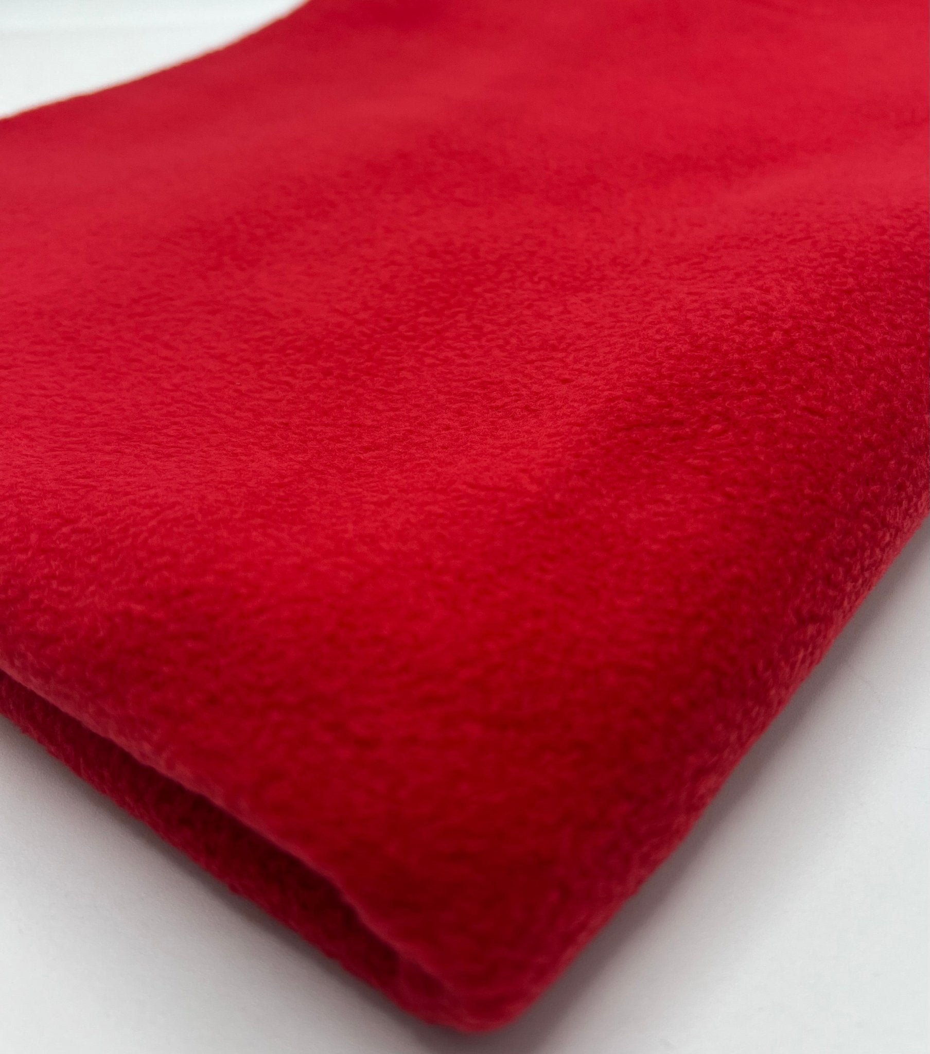 Red Plain Anti - Pil Polar Fleece Fabric Blanket Loungewear - T9 Fabrics