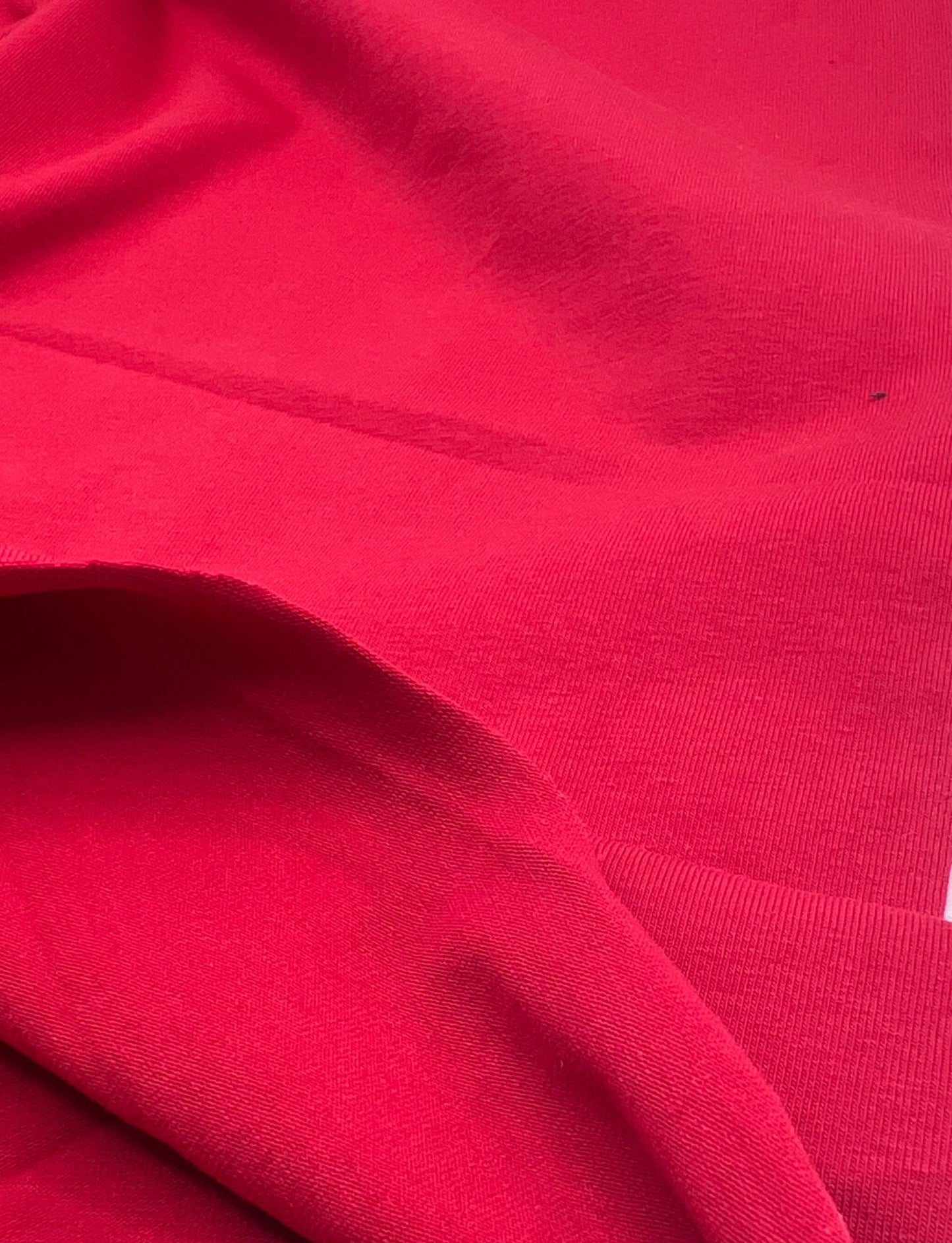 Red Plain Cotton Stretch Jersey 240 GSM 92/8 Lycra Jersey, 4 Way Stretch, Sold By Metre - T9 Fabrics