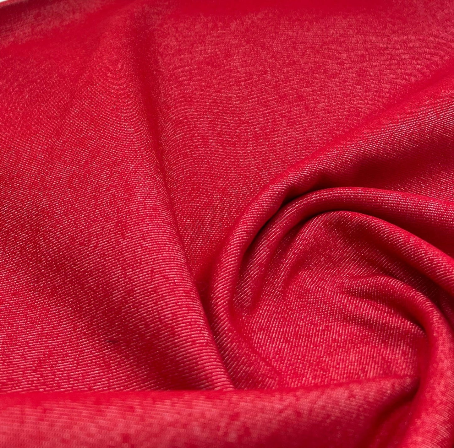Red Plain Washed Stretch Denim 280GSM - T9 Fabrics