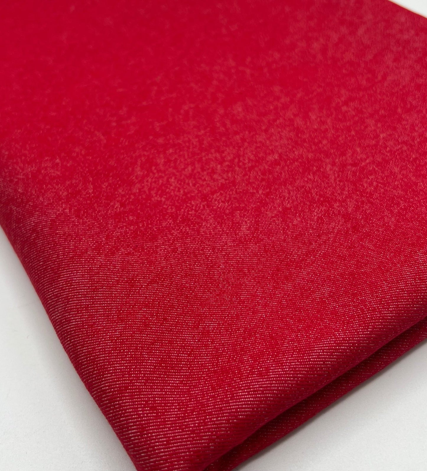 Red Plain Washed Stretch Denim 280GSM - T9 Fabrics